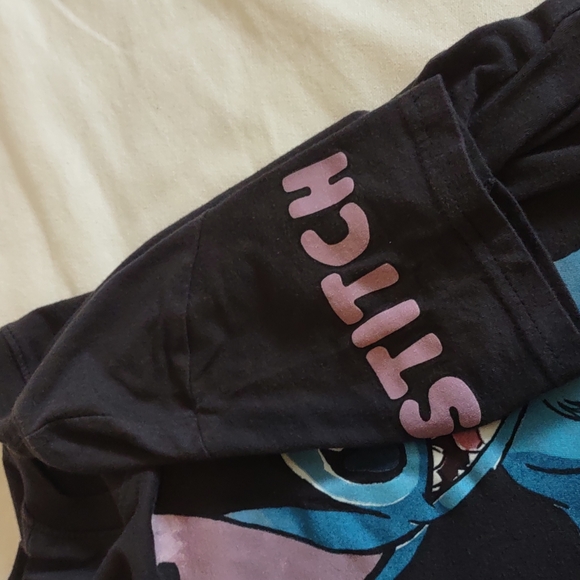 Disney Stitch Crop top graphic tee t shirt size XS dark grey - Picture 4 of 5